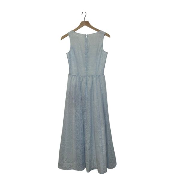 Laura Ashley Rare Vintage Cottage Core Floral Blue Maxi Dress Size 6 - Picture 6 of 10